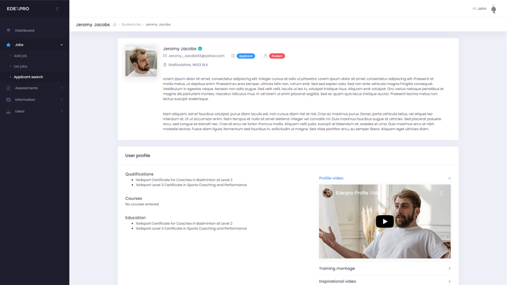 Profile Page
